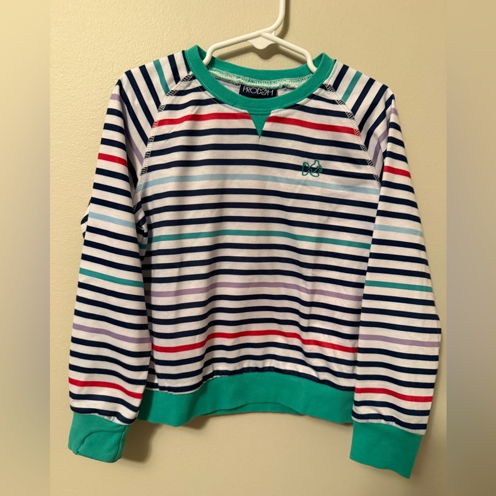 Prodoh Striped Crewneck with Green Accents